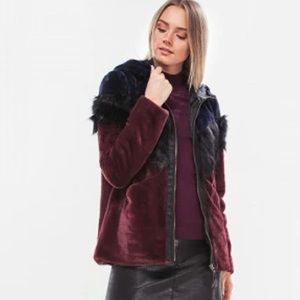Noisy May Faux Fur Jacket